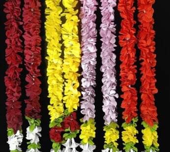 11143 {6 PCS} Artificial Flower Ladi Special Home Decorations items For Special Occasion Diwali, Navratri Pooja Home Decoration Multicolour Ladi 5 Feet