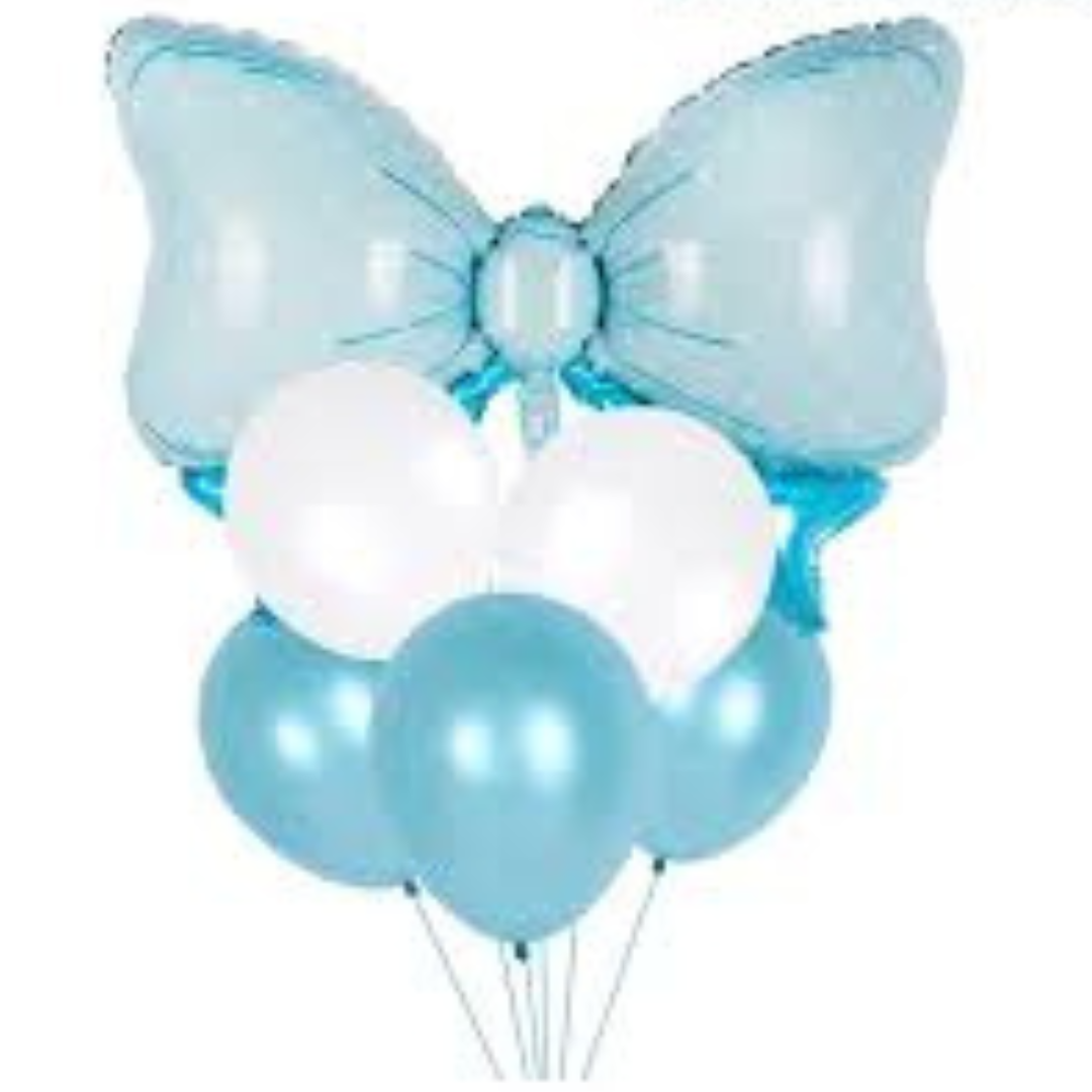10200 Large Blue Bow Foil Balloons