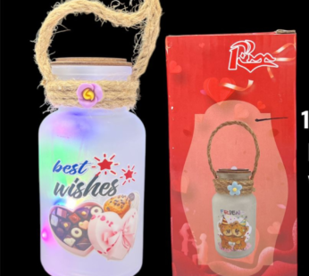 10216 Love Valentines Day ,Jar Lamp Gift Showpiece With Light
