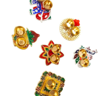 10132 (12 pcs) Ramdom Design Haldi Kumkum Dani