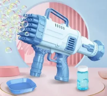 20124   45 Holes Big Bubbles Gatling Machine, Battery Operated Electric Gun Toy Toy Bubble Maker
