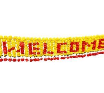 5011 Door Pom pom Welcome Toran 4.5 Feet