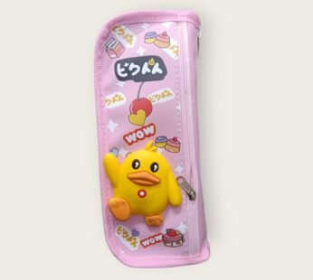 20057 3D Duck Pencil Pouch for Boys and Girls Pencil Case School Stationery 2 Zipper {Random Design}
