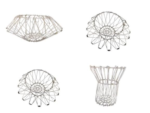 10112 Kitchen Stainless Steel Multipurpose Folding Fruit and Vegetable Basket - Image 4