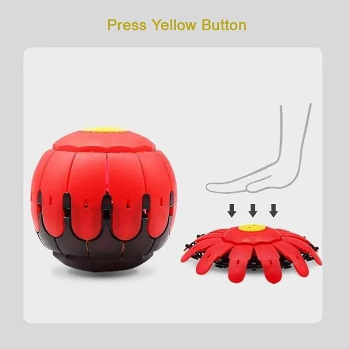2209 UFO Deformed Ball Toy | 2-in-1 Frisbee & Ball | Glow-in-The-Dark Transforming Flying Disc for Kids - Image 5
