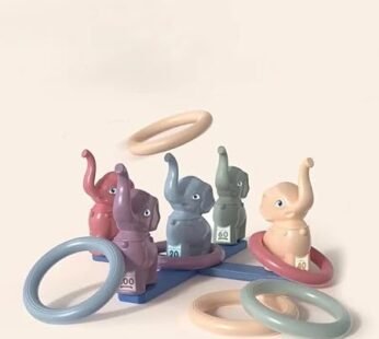 MD-550 Elephant Ring Toss Game for Kids, Indoor and Outdoor Playing Throwing Ring Toy for Boys & Girls