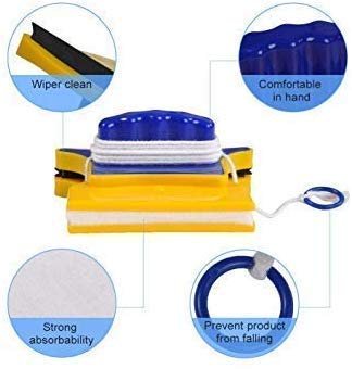 10092 Double-Sided Window Cleaner Glass Wiper 3-5 mm Magnetic Window Cleaning Tools, Glass Wiper, Surface Cleaning Brush, Squeegee Cleaning Tool (Multicolour, Standard) - Image 2