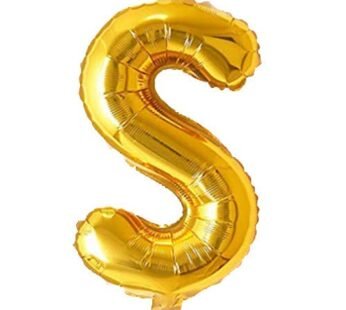 9031 (10 pcs) S Gold Letter Foil Balloon