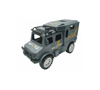 MD3096 Transport Truck Toy for Ki-ds | Pull-Back Friction Powered Army Jeep {Multicolor}