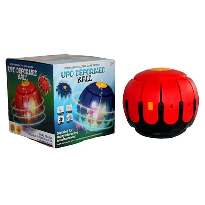 2209 UFO Deformed Ball Toy | 2-in-1 Frisbee & Ball | Glow-in-The-Dark Transforming Flying Disc for Kids - Image 2