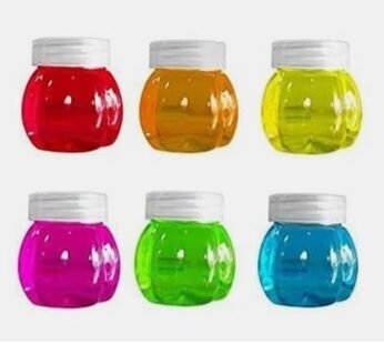 0288 ( 6 pcs )Pumpkin Shape Bottle Crystal Clear Clay Jelly Slime Random Design