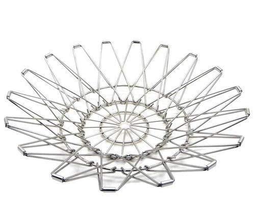 10112 Kitchen Stainless Steel Multipurpose Folding Fruit and Vegetable Basket