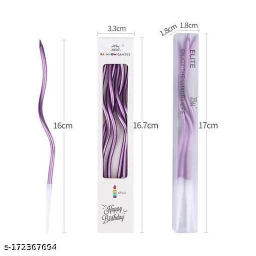 5072 ( 10 pkts) Twisty Birthday Candles Set Metallic Curly - Image 6