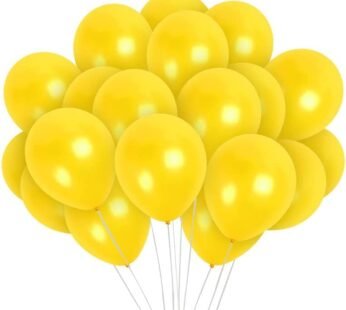 2084 (50 Pcs) yellow Metallic Balloons