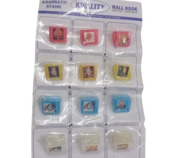 10316 Tool Small Wall Stick Agarbatti Stand Holder, Hook for puja (Multicolor) Pack of 12