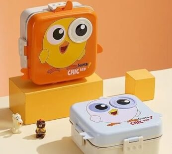 LX-7114 Laxson Versatile & Durable Lunch Box – Ideal for Work, School, and Travel | Eco-Friendly With Easy-to-Clean Design (Chicken Theme)