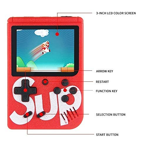 10407 kidsROAR Video Game with Mario, Super Mario Contra, Other 400 Games with Battery Included, Games Station Best Gaming Console Video Game for Kids, 3.0 inch super wide LCD Display - Image 4