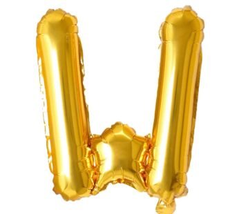 9034 (10 pcs) W Gold Letter Foil Balloon