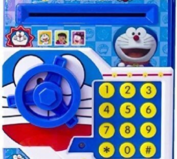 4108 Toys Battery Operated Mini ATM Safe Kids Piggy Saving ATM Bank with Electronic Lock Coin Bank Cash Deposit ATM Cartoon for Kids (Random Print)