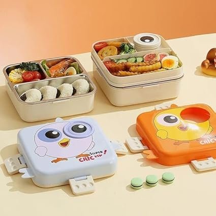 LX-7114 Laxson Versatile & Durable Lunch Box – Ideal for Work, School, and Travel | Eco-Friendly With Easy-to-Clean Design (Chicken Theme) - Image 3