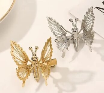 6080 – 12 pcs  Metal Moving Wings Butterfly Hair 3D Clip