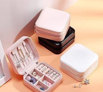 1824 Mini jewellery travel case organiser with adjustable dividers box for women