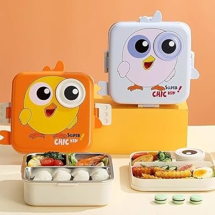 LX-7114 Laxson Versatile & Durable Lunch Box – Ideal for Work, School, and Travel | Eco-Friendly With Easy-to-Clean Design (Chicken Theme) - Image 2