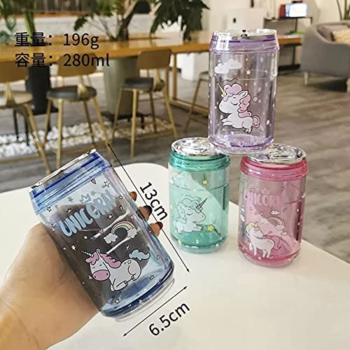 9074 Cute design Double Layer Bottle with Inside Sequence Glitter 240 ml - Image 6