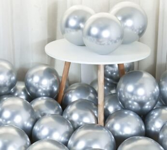2034 (50 Pcs) Silver Metallic Balloons