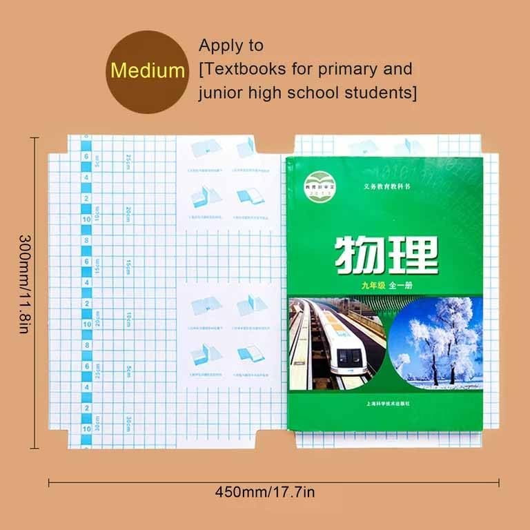 10581 -30 Pcs- 3 Different Sizes -10 Each. Transparent Paper Sticker Book Covers. Waterproof transparent book cover - Image 6
