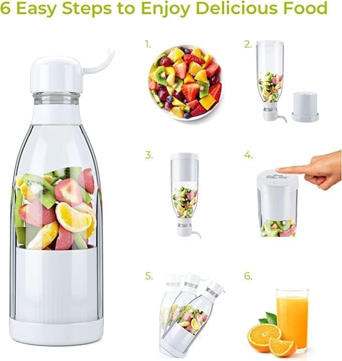 02 Portable Blender, USB Rechargeable Mini Juicer - Image 2