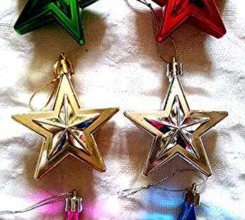 7077 Merry Christmas Tree Hanging Stars Ornaments Party Decoration