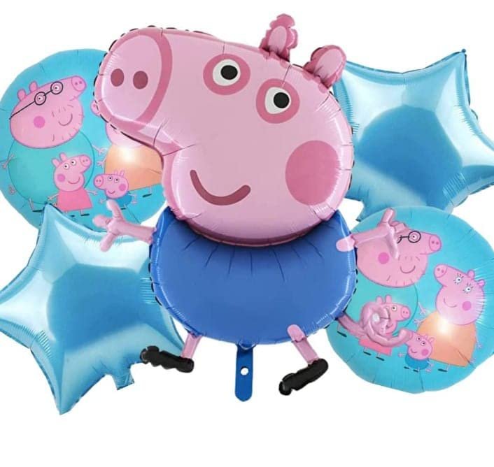 9082 Blue Wave Peppa Pig Foil Balloon