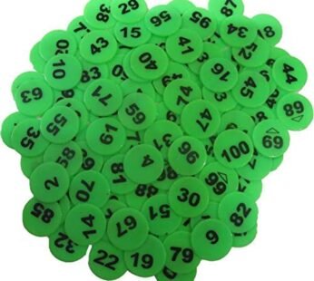 20115 Token/Coin | Chips for Board Games and Other uses | Round Shape Plastic 1 to 100 Numeric Token Coins Without Holes {Multicolor}