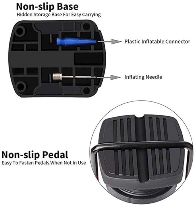 10320 Portable Mini Bike Pump/Cycle Pump Foot Activated with Pressure Gauge Floor Bicycle Pump & Cycle Pump Bicycle Tire Pump for Road and Mountain Bikes Mat - Image 4