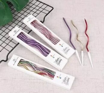 5072 ( 10 pkts) Twisty Birthday Candles Set Metallic Curly