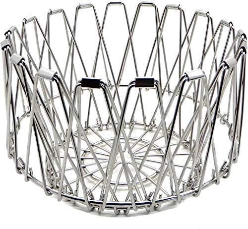 10112 Kitchen Stainless Steel Multipurpose Folding Fruit and Vegetable Basket - Image 6