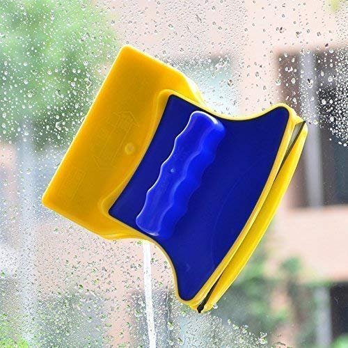 10092 Double-Sided Window Cleaner Glass Wiper 3-5 mm Magnetic Window Cleaning Tools, Glass Wiper, Surface Cleaning Brush, Squeegee Cleaning Tool (Multicolour, Standard)