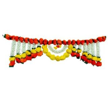 5021 Door Flower pom Toran 3 Feet Bandhanwar