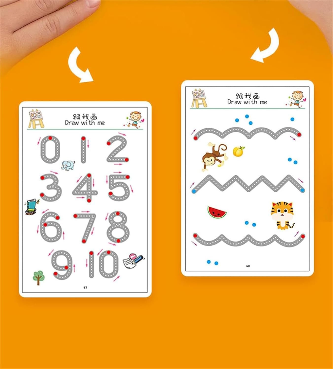 CK034 Magical Tracing Workbook Set, Hand Writing Pen Control Training Book for Learning to Write The Alphabets & Numbers, Preschool Educational Reusable Learning Book for Kids {32 Pages} - Image 8