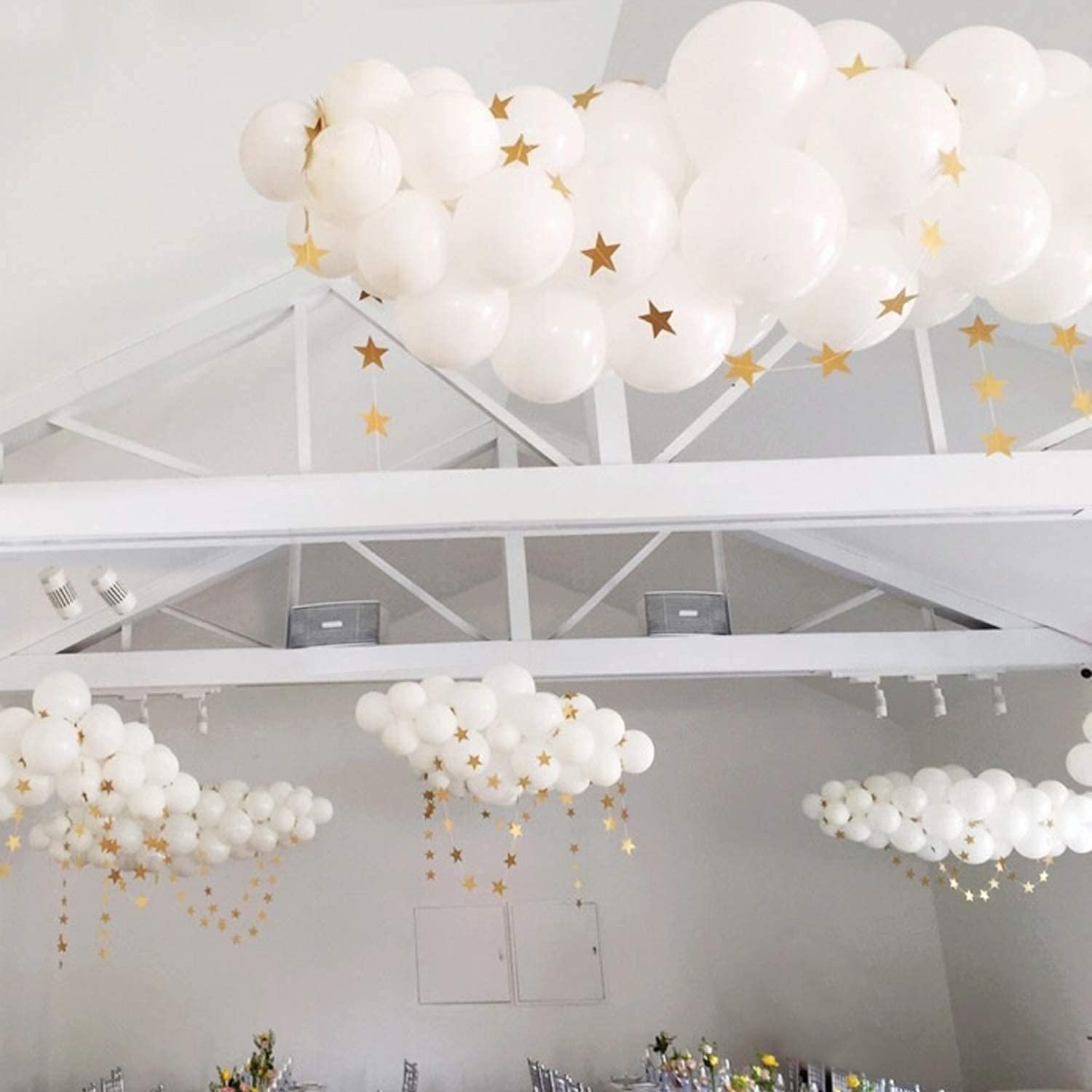 2035 (50 Pcs) White Metallic Balloons - Image 6