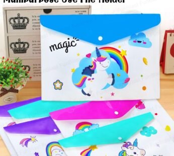 10032-(12 pcs ) File Folder with Button Lock multiple Design