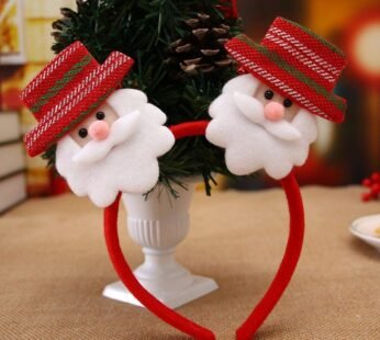 7067 (6 pcs ) Snowman Headband Santa Christmas Theme Party Accessories for Kids