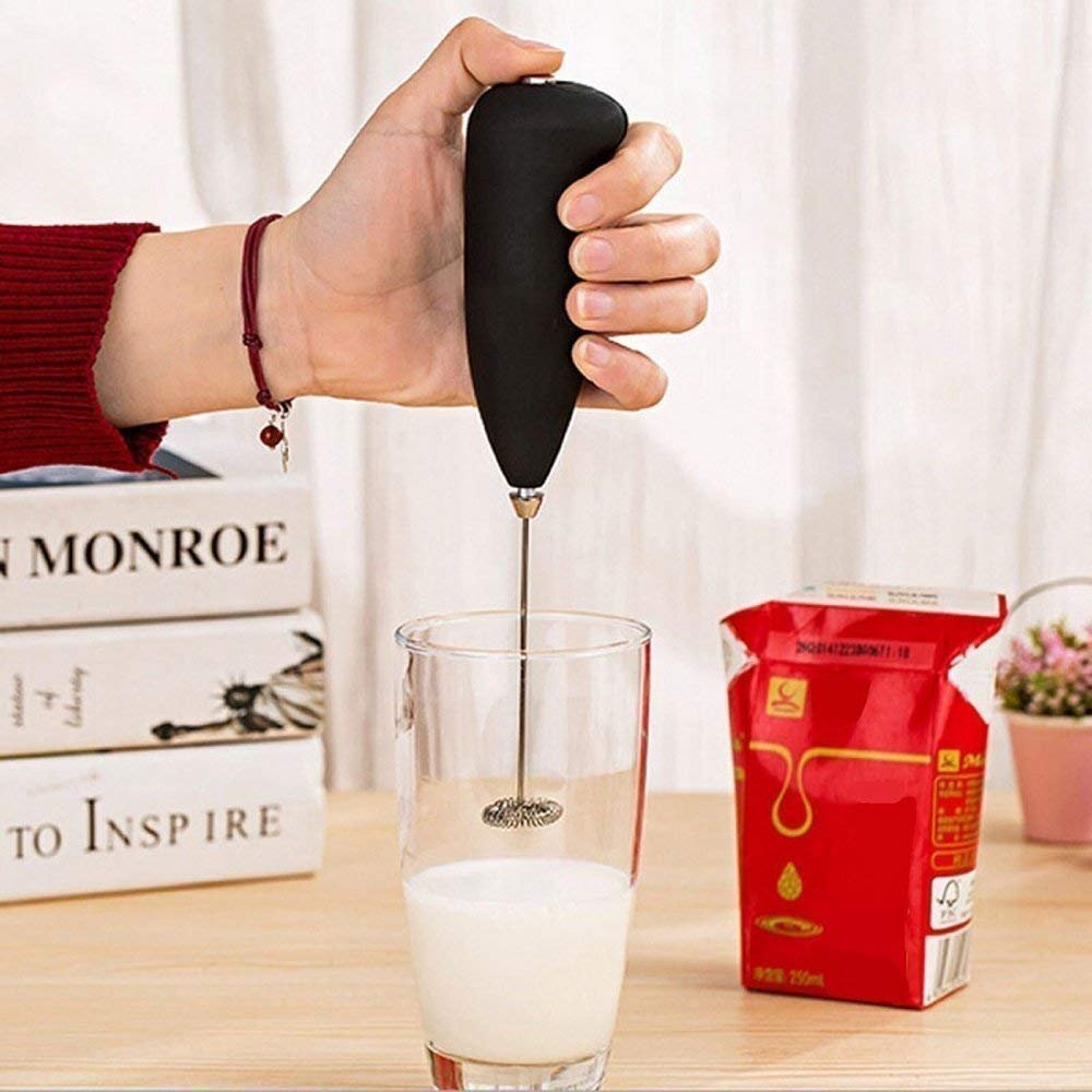 MS-3089 HONGXIZ Electric Wireless Portable Handheld Foam Maker Hand Blender Milk Wand Mixer Frother for Coffee, Juice, Cafe Latte, Espresso, Cappuccino, Lassi - Image 3