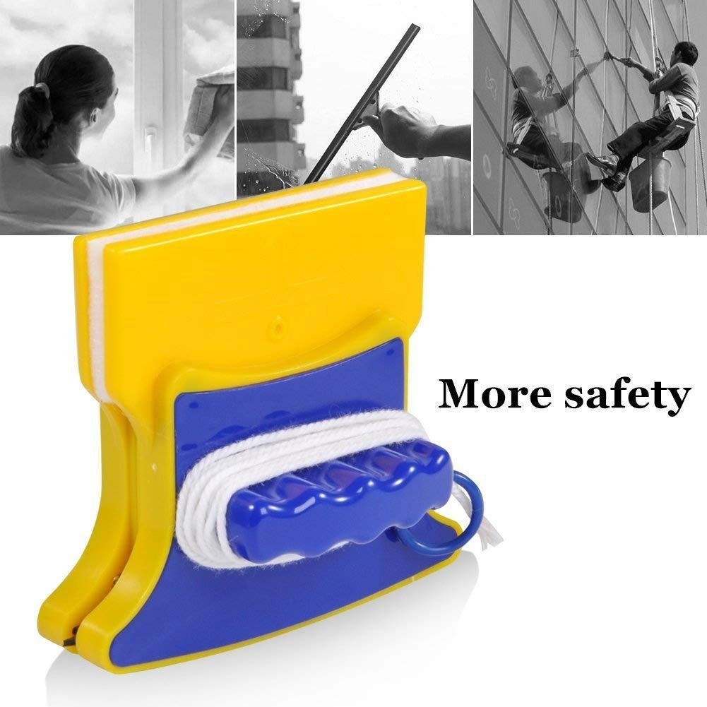 10092 Double-Sided Window Cleaner Glass Wiper 3-5 mm Magnetic Window Cleaning Tools, Glass Wiper, Surface Cleaning Brush, Squeegee Cleaning Tool (Multicolour, Standard) - Image 9