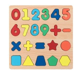 4123 Number and Shape Puzzles and Geometric Wooden Foam Educational Toys