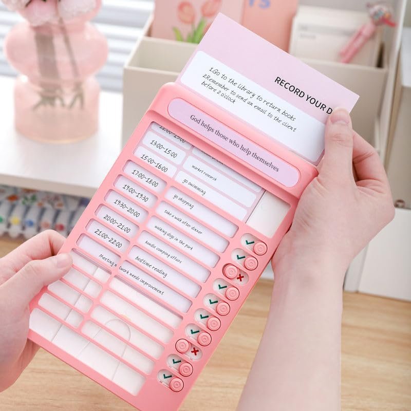 618 Habit Tracker Daily Planner Board for Kids & Adults | Reusable To-Do List Chore Chart with 15 Detachable Cards, Weekly Record & Motivation Paper - Image 5
