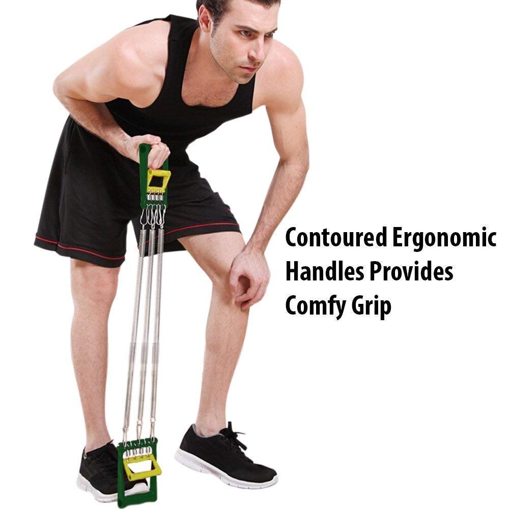 9014 Chest Expander Chest Workout Equipment Dual Use Adjustable 5 Spring Pull - Image 6