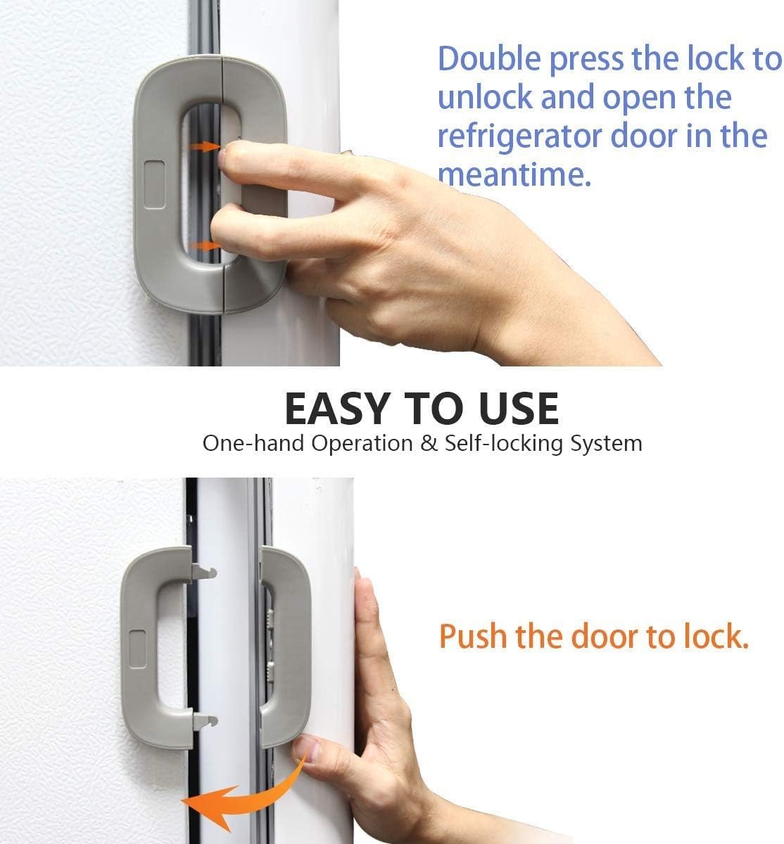 10248 Refrigerator Lock For Child Safety Cabinet Lock Fridge Freezer Door Lock - Image 5