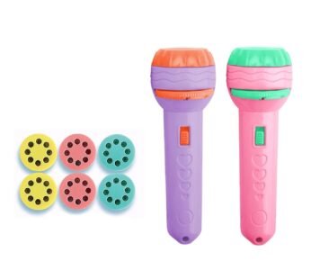 20025 Mini Projector Torch: Portable Multi-Functional Device with LED Light and Projector